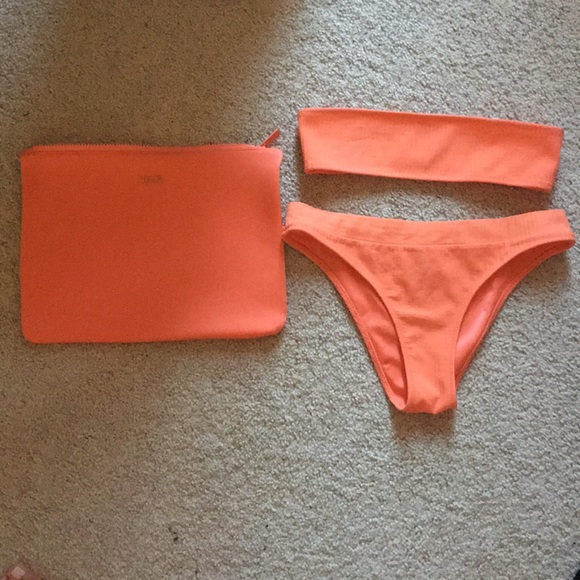 triangl swimwear Other - SOLD Triangl Carlotta Strapless Ribbed Bikini Set